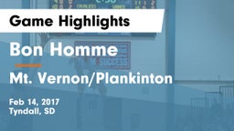 Bon Homme  vs Mt. Vernon/Plankinton Game Highlights - Feb 14, 2017