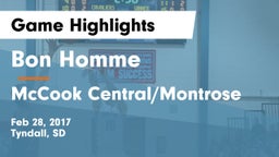 Bon Homme  vs McCook Central/Montrose  Game Highlights - Feb 28, 2017