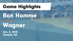 Bon Homme  vs Wagner Game Highlights - Jan. 5, 2018