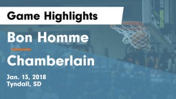 Bon Homme  vs Chamberlain  Game Highlights - Jan. 13, 2018