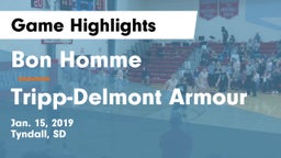 Bon Homme  vs Tripp-Delmont Armour Game Highlights - Jan. 15, 2019