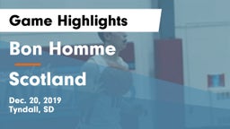 Bon Homme  vs Scotland  Game Highlights - Dec. 20, 2019