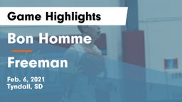 Bon Homme  vs Freeman Game Highlights - Feb. 6, 2021