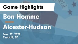 Bon Homme  vs Alcester-Hudson  Game Highlights - Jan. 22, 2022