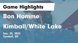 Bon Homme  vs Kimball/White Lake  Game Highlights - Jan. 25, 2022