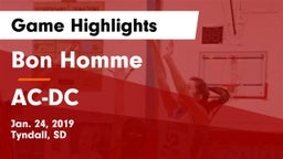 Bon Homme  vs AC-DC Game Highlights - Jan. 24, 2019