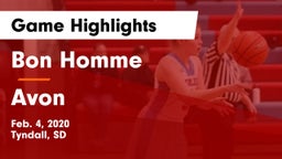 Bon Homme  vs Avon  Game Highlights - Feb. 4, 2020
