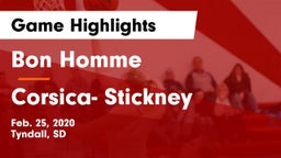 Bon Homme  vs Corsica- Stickney Game Highlights - Feb. 25, 2020