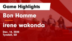 Bon Homme  vs irene wakonda Game Highlights - Dec. 14, 2020