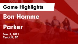 Bon Homme  vs Parker  Game Highlights - Jan. 5, 2021