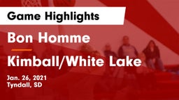 Bon Homme  vs Kimball/White Lake  Game Highlights - Jan. 26, 2021