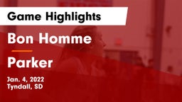 Bon Homme  vs Parker  Game Highlights - Jan. 4, 2022