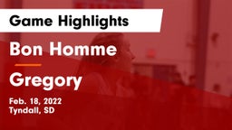 Bon Homme  vs Gregory  Game Highlights - Feb. 18, 2022