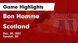 Bon Homme  vs Scotland  Game Highlights - Dec. 30, 2022