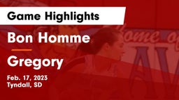 Bon Homme  vs Gregory  Game Highlights - Feb. 17, 2023