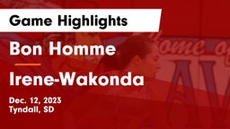 Bon Homme  vs Irene-Wakonda Game Highlights - Dec. 12, 2023