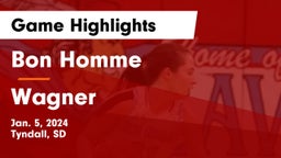 Bon Homme  vs Wagner  Game Highlights - Jan. 5, 2024