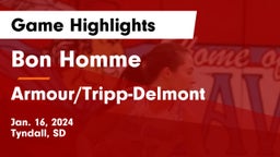 Bon Homme  vs Armour/Tripp-Delmont  Game Highlights - Jan. 16, 2024