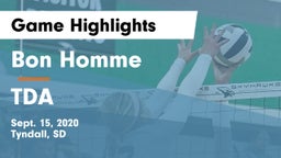 Bon Homme  vs TDA Game Highlights - Sept. 15, 2020