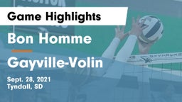 Bon Homme  vs Gayville-Volin  Game Highlights - Sept. 28, 2021