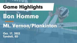 Bon Homme  vs Mt. Vernon/Plankinton  Game Highlights - Oct. 17, 2022