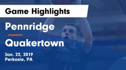 Pennridge  vs Quakertown  Game Highlights - Jan. 22, 2019
