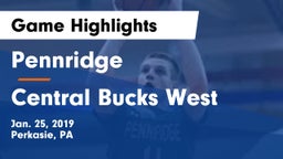 Pennridge  vs Central Bucks West  Game Highlights - Jan. 25, 2019
