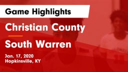 Christian County  vs South Warren  Game Highlights - Jan. 17, 2020