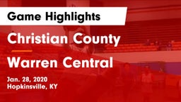 Christian County  vs Warren Central  Game Highlights - Jan. 28, 2020
