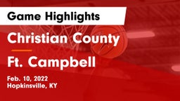 Christian County  vs Ft. Campbell  Game Highlights - Feb. 10, 2022