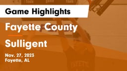 Fayette County  vs Sulligent  Game Highlights - Nov. 27, 2023