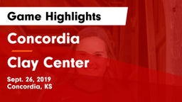 Concordia  vs Clay Center  Game Highlights - Sept. 26, 2019