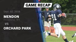 Recap: Mendon  vs. Orchard Park 2016