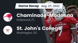 Recap: Chaminade-Madonna  vs. St. John's College  2022