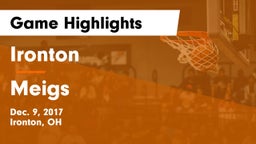 Ironton  vs Meigs Game Highlights - Dec. 9, 2017