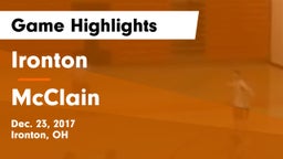 Ironton  vs McClain  Game Highlights - Dec. 23, 2017