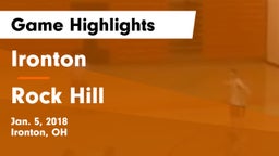 Ironton  vs Rock Hill  Game Highlights - Jan. 5, 2018