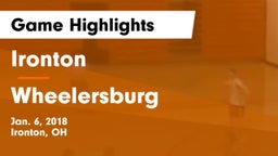 Ironton  vs Wheelersburg  Game Highlights - Jan. 6, 2018