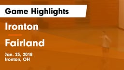 Ironton  vs Fairland  Game Highlights - Jan. 23, 2018