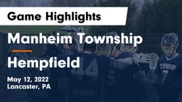 Manheim Township  vs Hempfield  Game Highlights - May 12, 2022