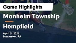 Manheim Township  vs Hempfield  Game Highlights - April 9, 2024