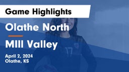 Olathe North  vs MIll Valley  Game Highlights - April 2, 2024
