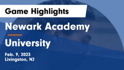 Newark Academy vs University   Game Highlights - Feb. 9, 2023
