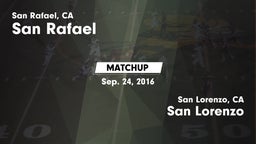 Matchup: San Rafael High vs. San Lorenzo  2015