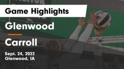 Glenwood  vs Carroll  Game Highlights - Sept. 24, 2022