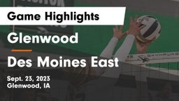 Glenwood  vs Des Moines East  Game Highlights - Sept. 23, 2023