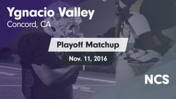 Matchup: Ygnacio Valley High vs. NCS 2016