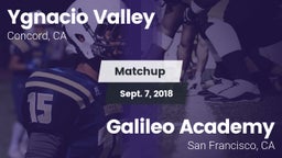 Matchup: Ygnacio Valley High vs. Galileo Academy 2018