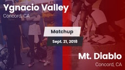 Matchup: Ygnacio Valley High vs. Mt. Diablo  2018