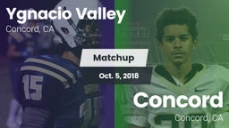 Matchup: Ygnacio Valley High vs. Concord  2018